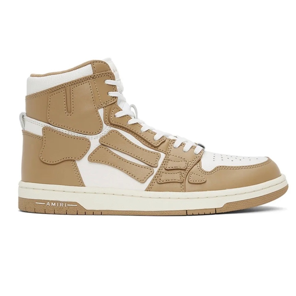 Amiri Skel Top Tan / White Leather High Top